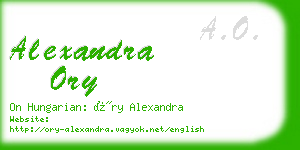 alexandra ory business card